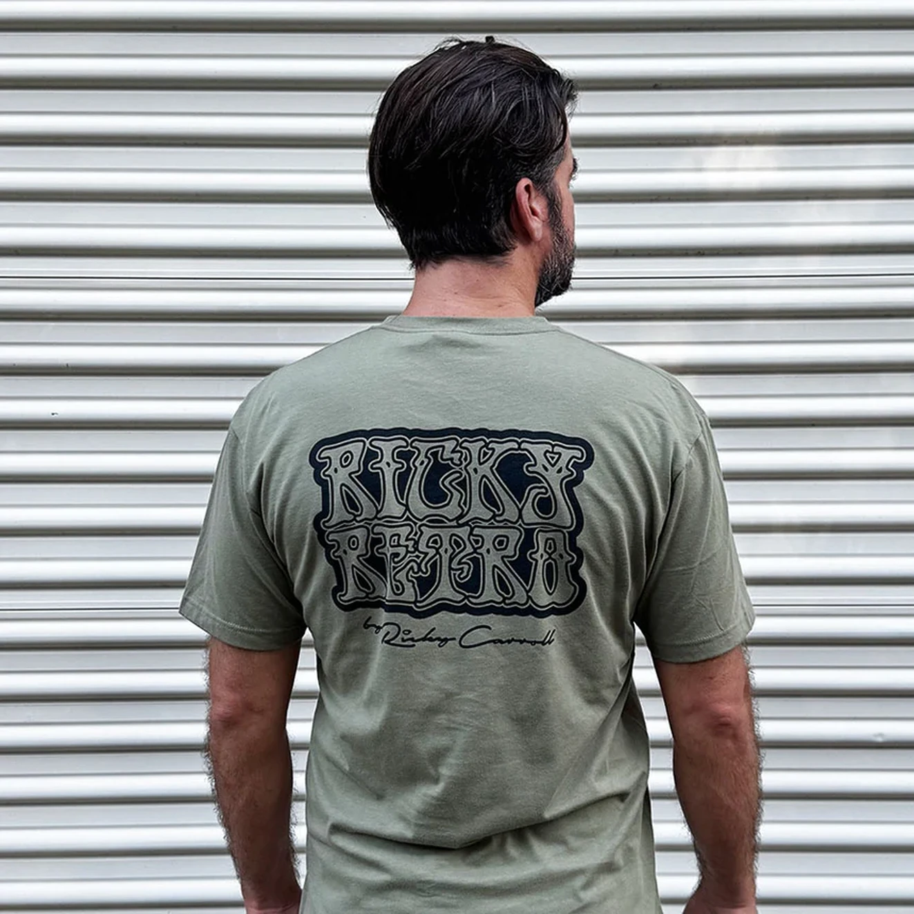 Ricky Retro - Lt Olive back enlarged